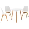 CLP Ensemble de table et 3 chaises de salle à manger Libanera , Blanc