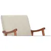 CLP Chaise a bascule Morelia en tissu avec pieds Noyer , Crème
