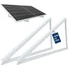 NuaSol Support pour panneau solaire jusqu'à 118 cm - Toit plat PV - Ré...