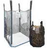 Arebos - Sac en bois de qualité supérieure - 100 x 100 x 160 cm - Avec 4 passants et tablier de remplissage - Capacité de charge : 1500 kg