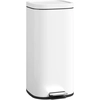 HOMCOM Poubelle de cuisine 30L à pédale avec couvercle, fonction ferme...