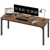 HOMCOM Bureau, table de travail, design rustique, grand espace, pannea...