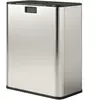 HOMCOM Poubelle de cuisine 2 x 28 L Poubelle à pédale en acier inoxyda...