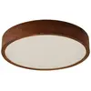 Lindby plafonnier Tanju, Ø 50 cm, bois de noyer, à 4 lampes, E27