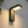 Applique murale solaire LED Prios Aurino, noir, capteur, IP44