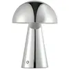 Lampe de table LED rechargeable Lindby Nevijo, chrome, Ø20cm, USB, var...