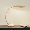 Lucande Lampe à poser Rivera, beige, métal, pierre, 51 cm, G9