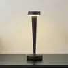 Lucande Lea, bougeoir LED à piles, vase, brun foncé, 28 cm