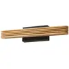 Applique murale LED Lucande Lieske, 40 cm, bois, noir