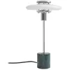 Lampe à poser Lindby Branford, 46 cm, blanc/vert, verre/marbre