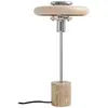 Lampe à poser Lindby Branford, 46 cm, beige, métal/travertin