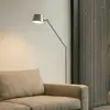 Lampe sur pied Lucande Silka, 173 cm, nickel satiné, réglable