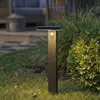 Bornes lumineuses LED PRIOS Tarlson, angulaires, anthracite, capteur