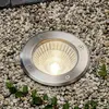 Spot encastré au sol LED Arcchio Thentos, Ø 12 cm, 60°, nickel, IP67