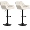HOMCOM Tabourets de Bar 2 pièces Design Rétro réglables en Hauteur sim...