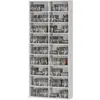 HOMCOM Étagère DVD, support de rangement CD, 14 étagères ajustables, 1...