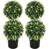 HOMCOM Set de 2 plantes artificielles, plante artificielle résistante ...