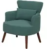 HOMCOM Fauteuil accoudoir moderne, fauteuil d'appoint rembourré avec c...