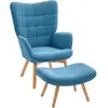 HOMCOM Fauteuil d'Appoint avec Repose-Pieds, Fauteuil Relax en Style C...
