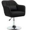 HOMCOM Fauteuil pivotant, fauteuil de bureau réglable en hauteur, poly...
