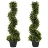 Outsunny Plante en spirale artificielle, arbre de cèdre en spirale ave...