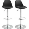 HOMCOM Ensemble de 2 Tabourets de Bar, Chaises de Bar, Chaises Pivotan...