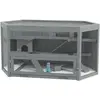 PawHut Cage pour hamsters, 3 étages, bac amovible, bois/métal, 115x60x...