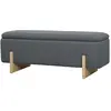 HOMCOM Tabouret avec Espace de Rangement, Banc Rembourré en Imitation ...