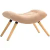 HOMCOM Tabouret moderne avec revêtement en polaire et pieds en bois, r...