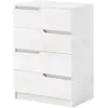 HOMCOM Commode Moderne, Chambre À Coucher, 4 Tiroirs, Panneaux de part...