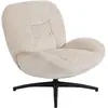 HOMCOM Fauteuil rembourré pivotant, fauteuil d'appoint avec rembourrag...