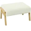 HOMCOM Repose-Pieds Pouf avec Coussin Doux Pieds en Bois Repose-Pieds ...