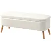 HOMCOM Tabouret de Rangement, Tabouret Rembourré avec 65 L de Stockage...