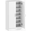HOMCOM Armoire à Chaussures avec Charnières Soft-Close, Étagères Ajust...