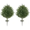 HOMCOM Lot de 2 Plantes Artificielles, Cyprès résistant aux UV avec 38...