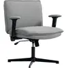 HOMCOM Chaise de bureau avec accoudoirs relevables, large chaise de bu...