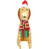Outsunny Décoration de Noël, Chiot lumineux avec 74 LED blanc chaud, 6...
