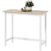 HOMCOM Comptoir de bar, Imitation chêne, compact, place pour 2 personn...