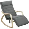 HOMCOM Fauteuil à bascule avec fonction de massage, chauffage lombaire...