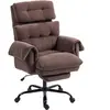 HOMCOM Chaise de bureau avec dossier réglable, fauteuil rembourré roul...