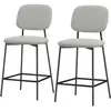 HOMCOM Lot de 2 tabourets de bar, tabourets bistro avec repose-pieds, ...