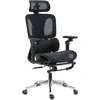 HOMCOM Fauteuil de bureau Ergonomique Chaise de bureau avec soutien lo...