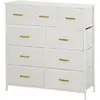 HOMCOM Commode en Tissu, 9 Tiroirs, Cadre en Acier, élégant, polyvalen...
