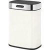 HOMCOM Poubelle 5 L, posable ou suspendue, acier inox, Crème blanche