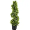 HOMCOM Zypresse Artificielle 90cm Plante Artificielle en Forme de Spir...