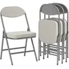 HOMCOM Ensemble de 4 chaises pliantes rembourrées, Chaises pliantes en...