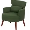 HOMCOM Fauteuil d'Accent Moderne, Fauteuil Rembourré avec Coussin Lomb...