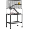 PawHut Cage pour hamster, enclos pour petits animaux à 3 niveaux, roue...
