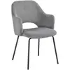 HOMCOM Chaise de Salle à Manger, Revêtement en Corduroy, Forme Coquill...