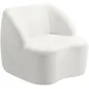 HOMCOM Fauteuil moderne avec rembourrage en polaire, fauteuil rembourr...
